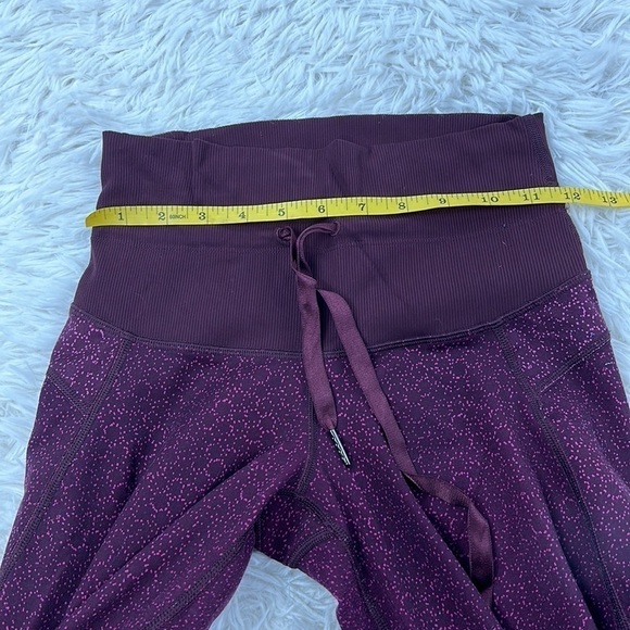 Lululemon Shake It Out Crop Star Pixel Raspberry Bordeaux Drama / Bordeaux Drama - Picture 3 of 5